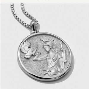 Awe Inspired Goddess Athena Silver Necklace